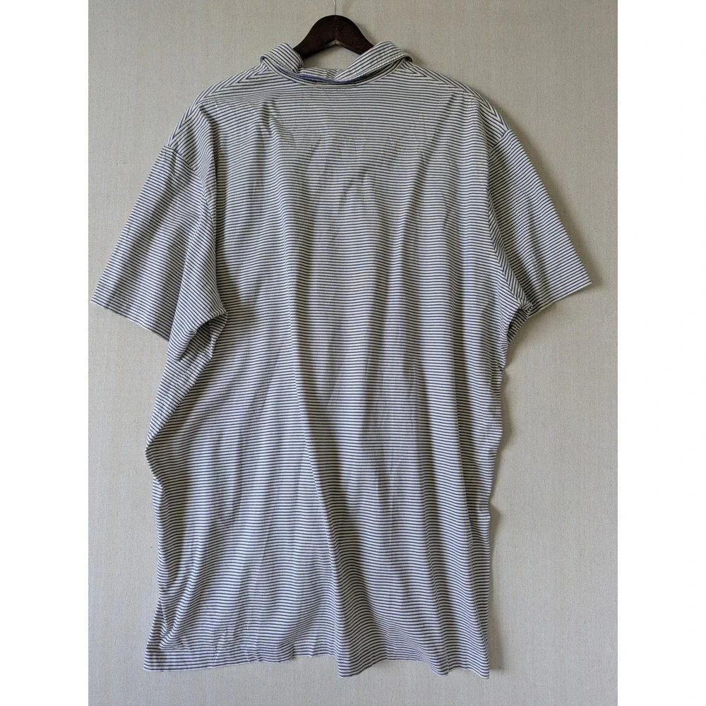 Polo Ralph Lauren Polo Mens XXL Blue Yellow Striped Pima Cotton Pocket Shirt